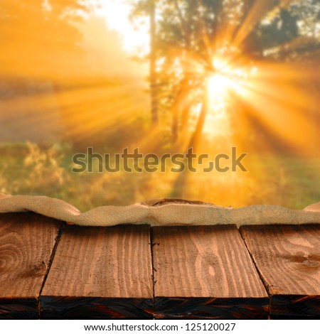 Empty wooden table for your photo montage Royalty-Free Stock Photo #125120027