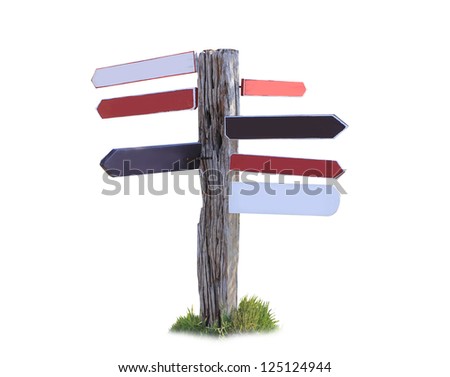 wood Signs on a white background