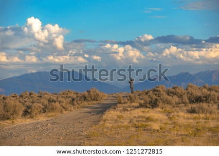 Photographer taking picture of scenic Utah Valley