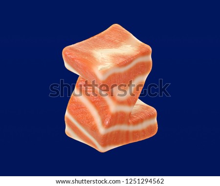 Salmon font 3d