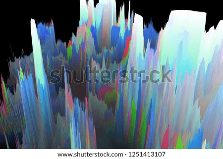 Abstract colorful digital 3d glitch effect. Screen techy texture. Dispersion background.