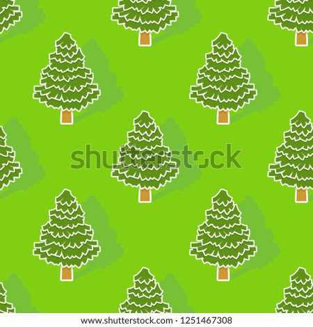 Christmas tree pattern seamless.  Xmas background. New Year fir ornament
 
