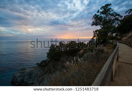 Sunset at Big Sur, California