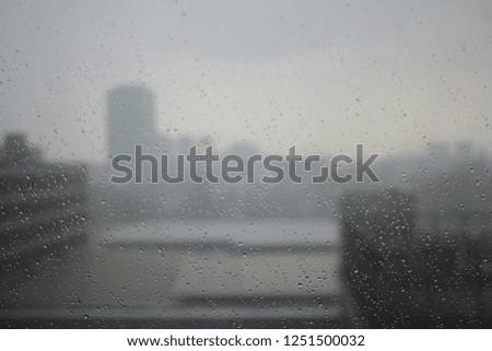 rain behind the window