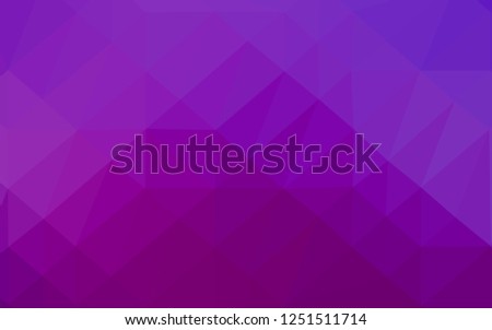 Light Purple vector triangle mosaic template. A completely new color illustration in a vague style. Triangular pattern for your business design.