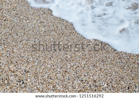 Sand beach and waves background.