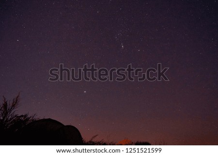 Picture of the night sky. Constellation "Orion".
