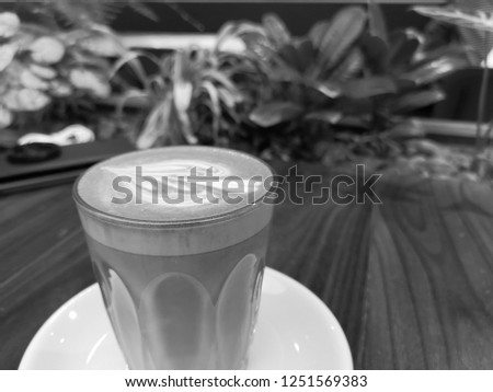 isolated coffee with black and white color