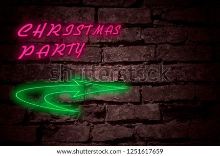 Christmas party celebration poster, design with text