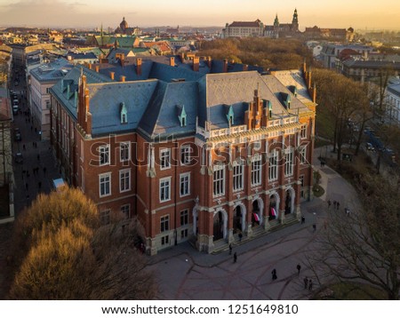 Collegium Novum of the Jagiellonian University in Krakow, Poland Royalty-Free Stock Photo #1251649810