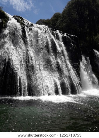 A waterfall located in a Chilean national park, the picture was taken on a beautiful vacation