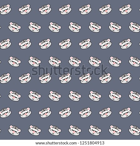 White tiger - emoji pattern 43