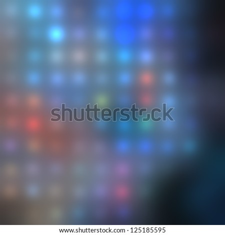 Fractal abstract background made of colorful dots and colored spots of light. Light emitting diode panel blurred.