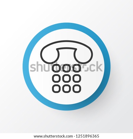 Telephone support icon symbol. Premium quality isolated callcentre element in trendy style.