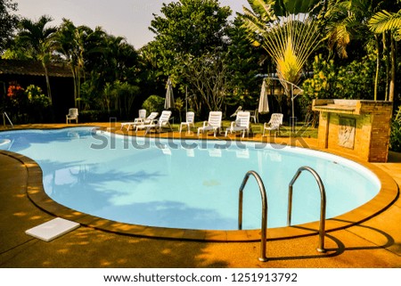 swimming pool in hotel, digital photo picture as a background