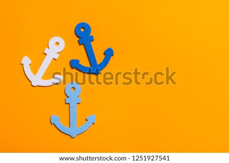 Nautical texture, anchors on background 