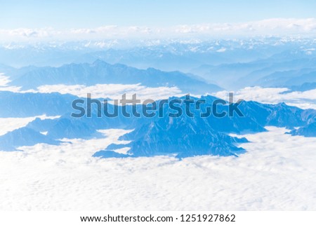 snow mountains and valleys