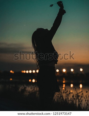 Girl Against The Sunset