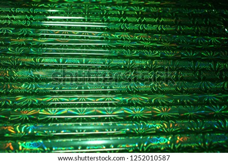 Hologram green, background, texture.