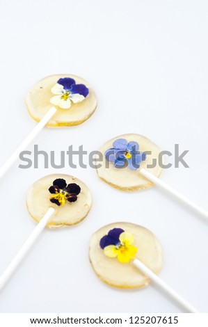 beautiful flower sugar sticks