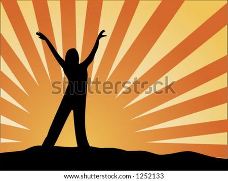 Person Stretching to the Sun