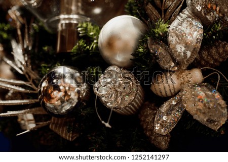 luxury Christmas balls with beautiful bokeh for posters