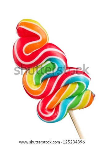 Colorful zigzag lollipop