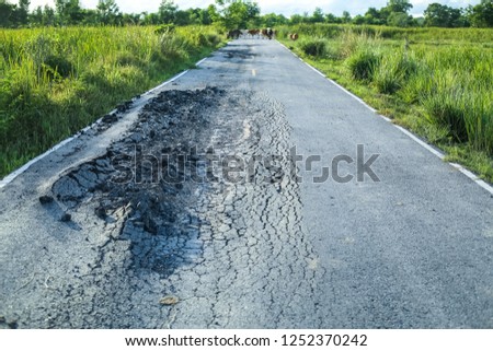The road is bumpy.road damage.road Map.
