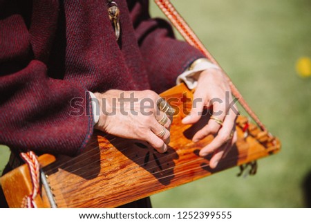 Latvian national instrument kokle Royalty-Free Stock Photo #1252399555