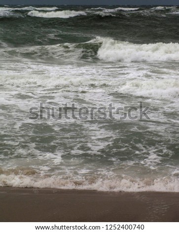 Waves crashing in on Sylt