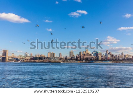 View with Manhattan, New York, USA