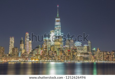 Lone Skyscraper at Night