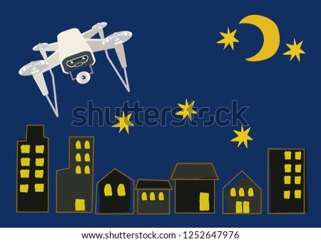 Illustration of Drone.
A drone clip art flying in the sky.
An illustration of a future machine.