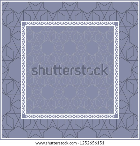 Design of a Scarf with a Geometric Pattern . for Scarf Print, Fabric, Covers, Scrapbooking, Bandana, Pareo, Shawl. Vector illustration.