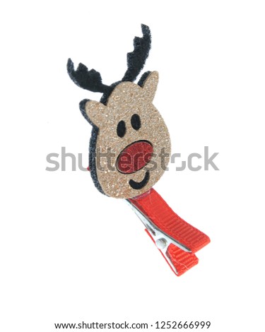 Christmas hair accessory for kids isolated on white background