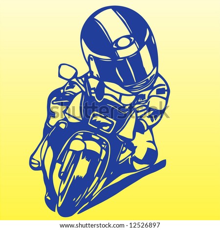 Superbike race clip art