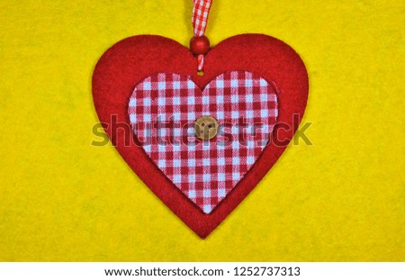 heart made of fabric