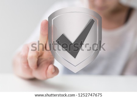 security shield in hand