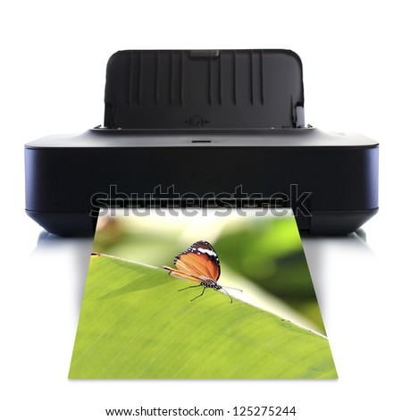 Printer and picture with butterfly