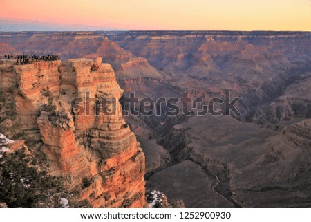 The sunrise of the Grand Canyon. Royalty-Free Stock Photo #1252900930