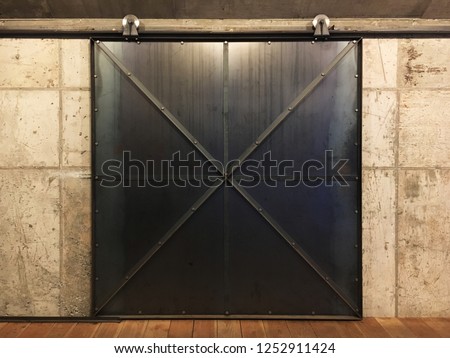 black door wall