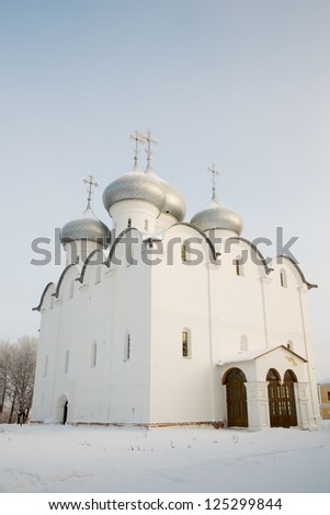 Wisdom of God Cathedral in Vologda. Winter, Russia.