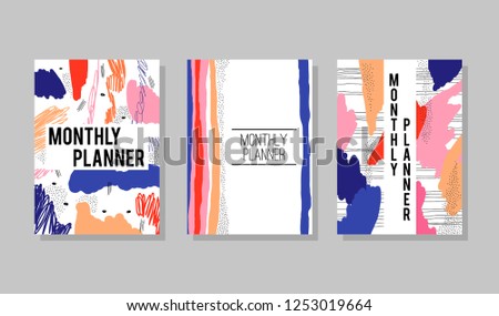 Cover for diary, planner. Abstract background. Digital design. Vector