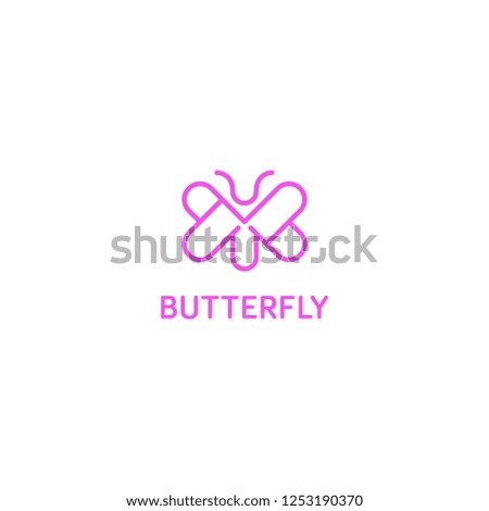 Butterfly logo icon template