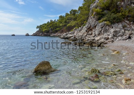 beach in Pirate Cove (Korsan Koyu)
Kumluca, Antalya province, Turkey