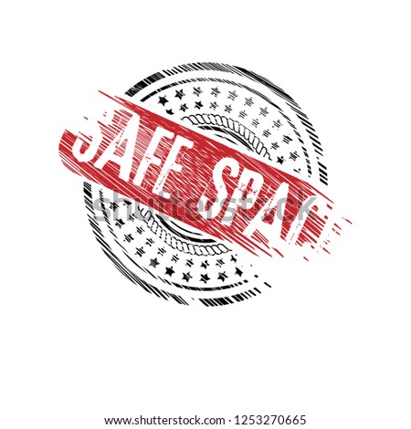grunge rubber stamp with the text safe space. safe space grunge rubber stamp, label, badge, logo,seal