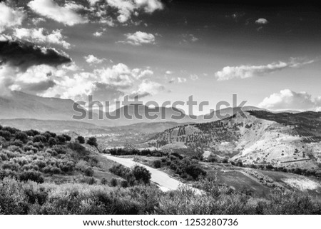 View of scenic landscape and mountain; Crete; Greece