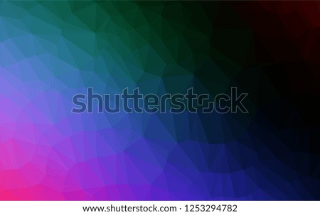 Dark Multicolor, Rainbow vector polygon abstract layout. Shining illustration, which consist of triangles. Brand new design for your business.