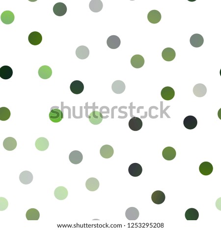 Light Green vector seamless template with circles. Abstract illustration with colored bubbles in nature style. Completely new template for your brand book.