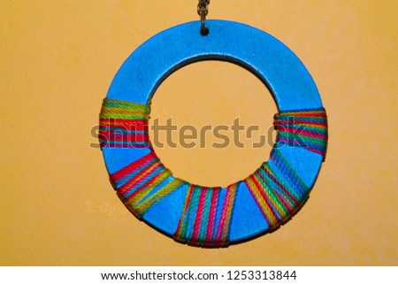 wooden  circle on the wall